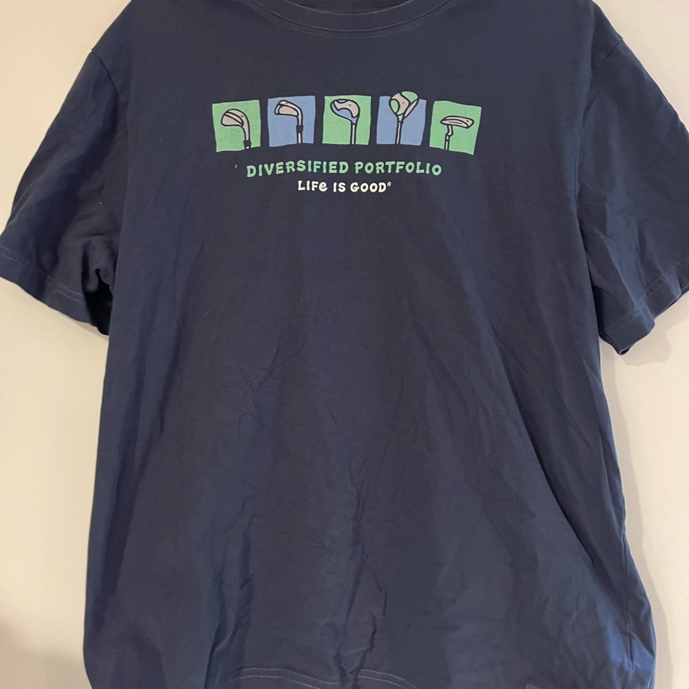 Life Is Good Men's Navy Graphic Tee